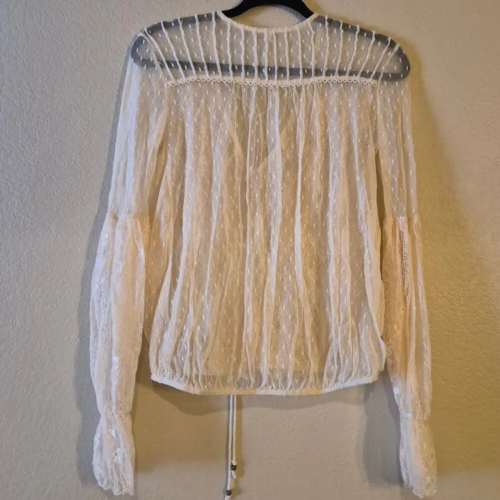 Free People Far Away Laced Fairy Top
